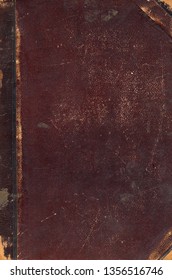 Old paper texture. Brown book cover. Rough faded surface. Blank retro page. Empty place for text. Perfect for background and vintage style design.