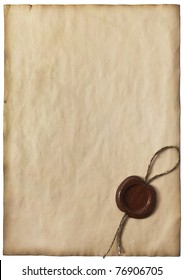 Old Paper With A Wax Seal