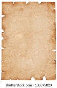 Old Parchment Paper With Shabby Edges