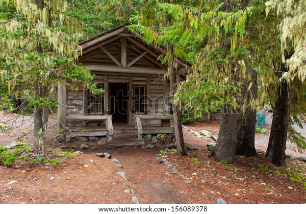 Old Park Ranger Cabin Mt Rainier Stock Photo Edit Now 156089378