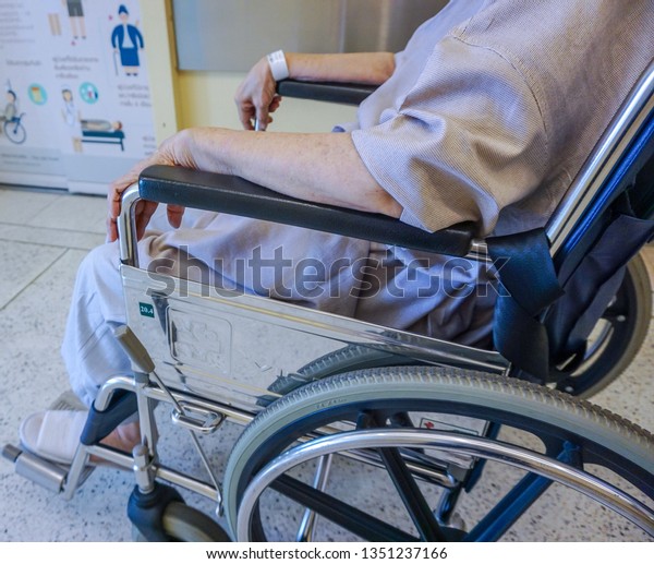An old patient at a\
hospital