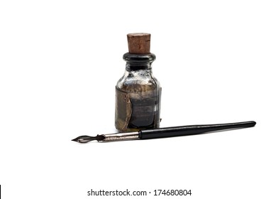 Old Pen And Ink Bottle