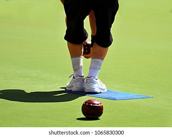 Old People Playing Bocce Ball Stock Photo
