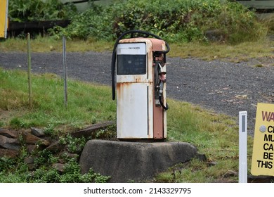 Old Petrol Bowser On Country Roadside