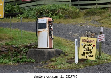 Old Petrol Bowser On Country Roadside