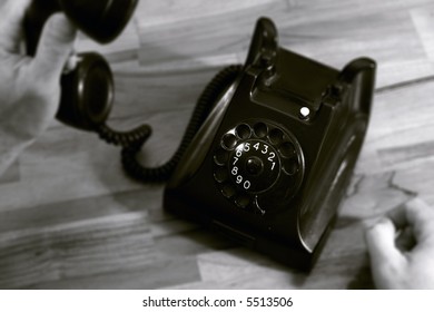 old phone being used