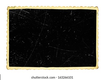 Old Photo Frame Isolated On White Background