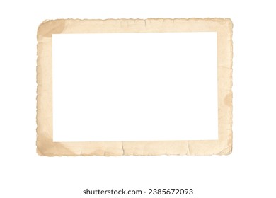 old photo frame texture png isolated picture postcard border