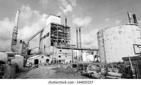 Old Photo Of A Large Paper Mill