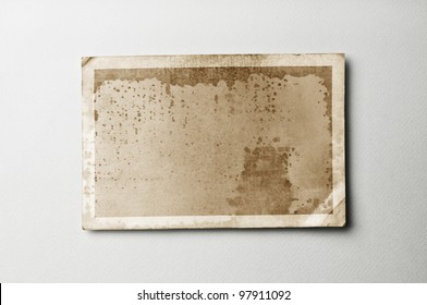 Old photo paper on vintage paper with clipping path for the inside