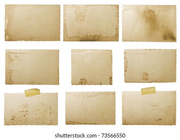 Old Photo Paper Texture Isolated On White Background