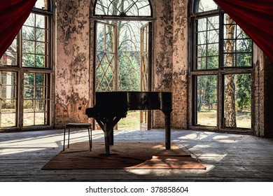 An Old Piano In A Beautiful Lost Place