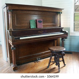 An Old Piano in a Country Church