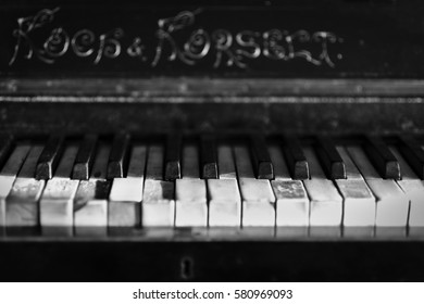 old piano keyboard