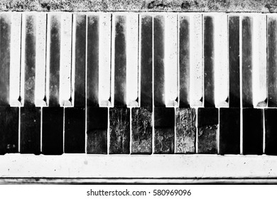 old piano keyboard