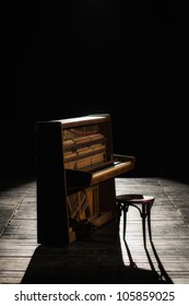 Old Piano On The Stage