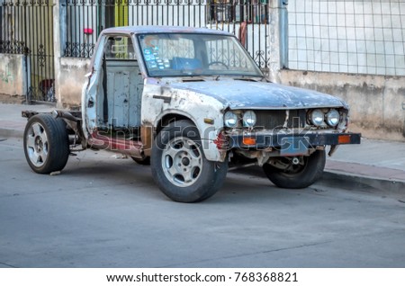 An old Pickup in the streets of Mexico   