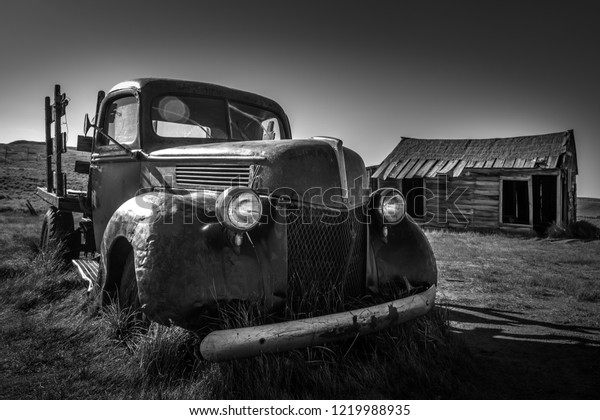 Old Pickup truck in\
Bodie State Park, USA