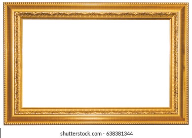 Old Picture Frame Isolated On White Background