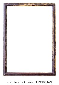 Old Picture Frame On White Background.