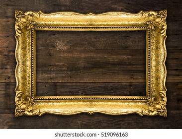 Old Picture Frame On Wooden Background