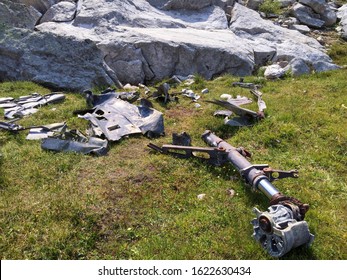 Old Plane Crash Site In The Wilderness