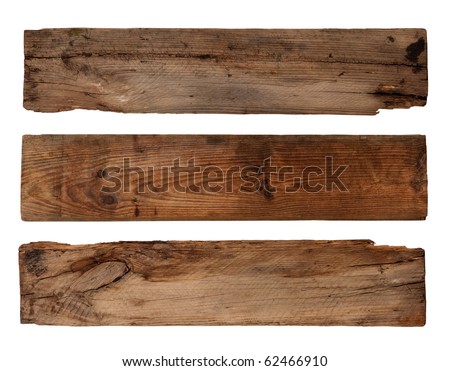 Old planks isolated on white