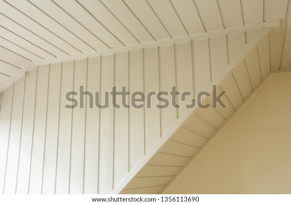 Old Plaster Lath Ceiling White Wood Stock Photo Edit Now 1356113690