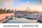 Old port area with  boats in Montreal city in Quebec region in Canada