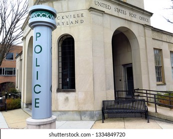 The Old Post Office, Now The Police Station, In Downtown Rockville, Maryland, USA