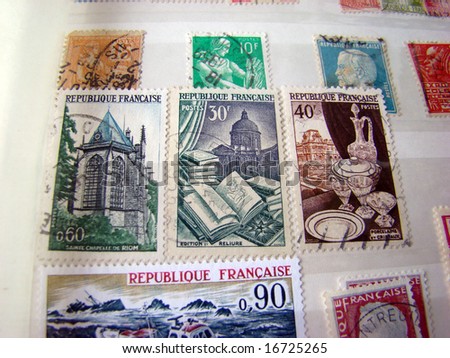                                Old post stamps