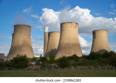 Old power station cooling towers
                              - Shutterstock ID 2198861283