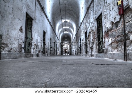 Old prison corridor