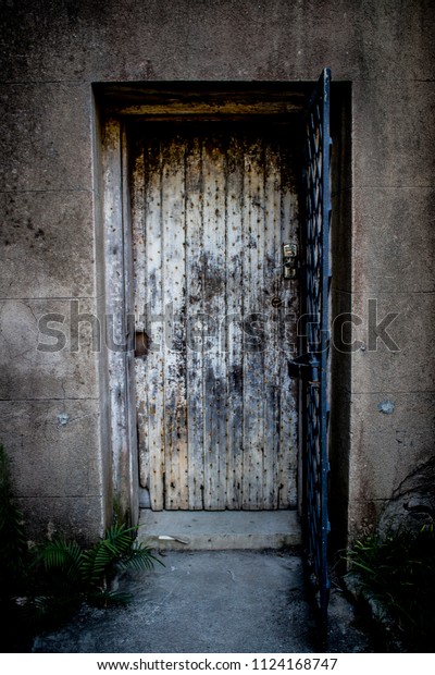 Old Prison Door Stock Photo Edit Now 1124168747
