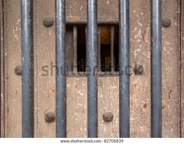 Old Prison Door Metal Bars Open Stock Photo Edit Now 82706839