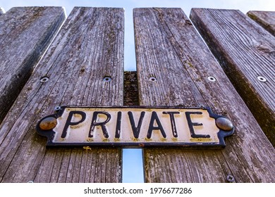 Old Private Sign In Germany - Translation: Private Ground - No Trespassing