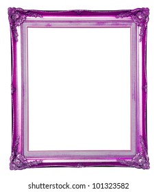 Old Purple Frame Isolated On White