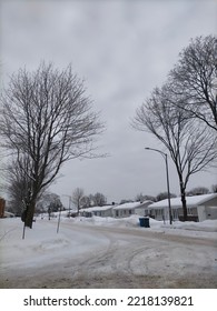 Old Quebec, Quebec, Canada - January 17,2022 : This Winter With A Temperature Of -19° Celsius And It Will Take A Long Time To See If There Is No Activity From The Residents