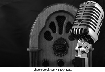 Old Radio And Microphone 