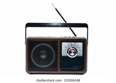 Old Radio On White Backgroundsold Generation Stock Photo 155506148 ...