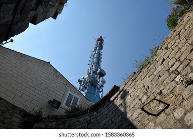 The Old Radio Tower From The Fortress Above Dubrovnik, Croatia