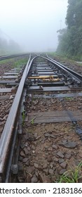 Old Railroad Train Track In Winter Of Rio Grande Do Sul