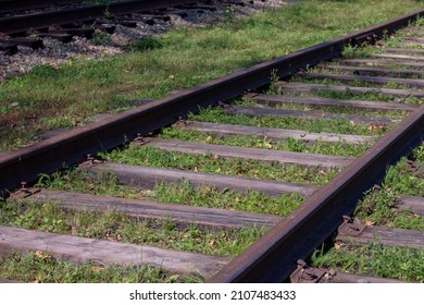 Old Rails And Sleepers. Shipyard Railway. Private Railway.