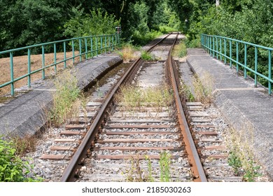 Old Railway Bridge In Forest