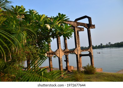 The Old Railway Bridge Over The Mekong River In Don Det.