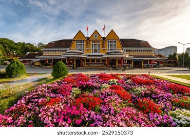 An old railway station. Dalat is a mountainous city in Vietnam, founded by the French, in colonial times. - Powered by Shutterstock