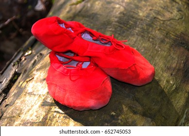 Old Red Ballet Shoes