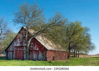 Old Red Barn In Collin County, TX.