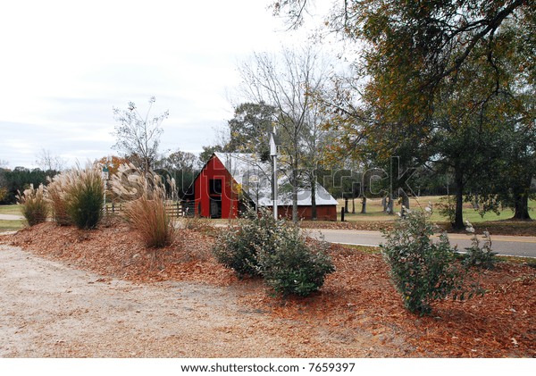 Old Red Barn Guarding Much Dignity Stock Photo Edit Now 7659397