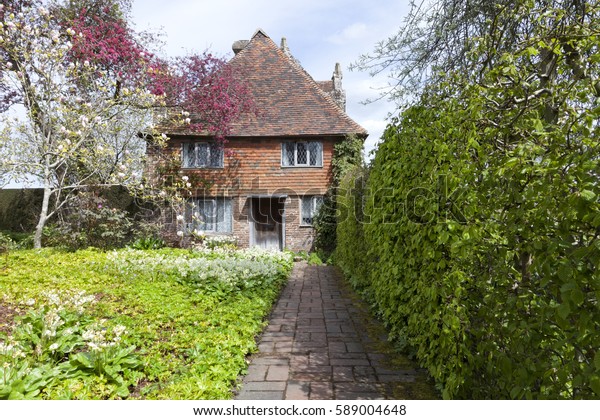 Old Red Brick Cottage Flowering Magnolia Stock Photo Edit Now